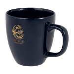 Ceramic mug with glossy finish, 430 ml navy-blue colour pad printing view