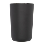 Large ceramic mug with matte finish, 480 ml black colour second front view