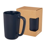 Large ceramic mug with matte finish, 480 ml navy-blue colour
