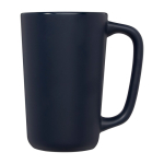 Large ceramic mug with matte finish, 480 ml navy-blue colour side view