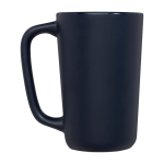 Large ceramic mug with matte finish, 480 ml navy-blue colour second side view