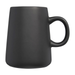 Ceramic mug with jug shape, 450 ml black colour side view