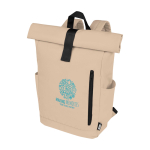 Water-resistant roll-top laptop backpack, recycled polyester 15.6”