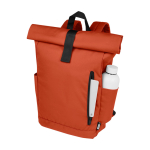 Water-resistant roll-top laptop backpack, recycled polyester 15.6”