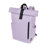 Water-resistant roll-top laptop backpack, recycled polyester 15.6”