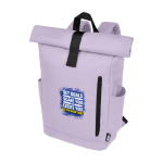 Water-resistant roll-top laptop backpack, recycled polyester 15.6”