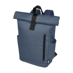 Water-resistant roll-top laptop backpack, recycled polyester 15.6”