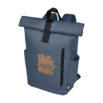 Water-resistant roll-top laptop backpack, recycled polyester 15.6”