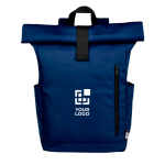 Water-resistant roll-top laptop backpack, recycled polyester 15.6”