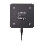 Ultra-thin square wireless charging base black colour