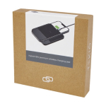 Ultra-thin square wireless charging base black colour