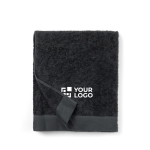 Corporate cotton and tencel towel, 90 × 150 cm dark grey colour printing view