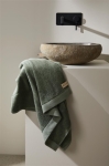 Branded cotton and tencel towel, 70 × 140 cm green colour