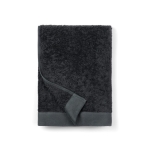 Branded cotton and tencel towel, 70 × 140 cm dark grey colour