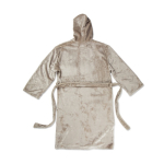 Premium fleece bathrobe with hood and pockets, size L/XL grey colour third view