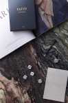 Five dice game in elegant box with notepad and pencil navy-blue colour