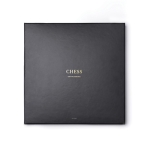 Classic chess set with black and white wooden pieces black colour