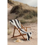 Cotton beach towel with tassels, 450 g/m², 80 × 180 cm black colour
