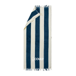 Cotton beach towel with tassels, 450 g/m², 80 × 180 cm navy-blue colour