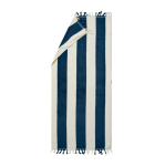 Cotton beach towel with tassels, 450 g/m², 80 × 180 cm navy-blue colour