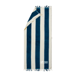 Cotton beach towel with tassels, 450 g/m², 80 × 180 cm navy-blue colour