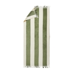 Cotton beach towel with tassels, 450 g/m², 80 × 180 cm dark green colour