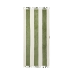 Cotton beach towel with tassels, 450 g/m², 80 × 180 cm dark green colour