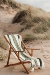 Cotton beach towel with tassels, 450 g/m², 80 × 180 cm dark green colour