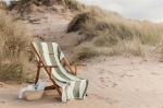 Cotton beach towel with tassels, 450 g/m², 80 × 180 cm dark green colour