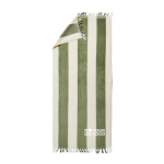 Cotton beach towel with tassels, 450 g/m², 80 × 180 cm dark green colour