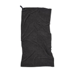 Lightweight microfibre sports towel, 70 × 140 cm black colour