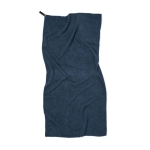 Lightweight microfibre sports towel, 70 × 140 cm blue colour