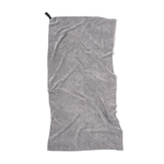 Lightweight microfibre sports towel, 70 × 140 cm grey colour