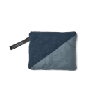 Branded high-absorption microfibre towel, 40 × 80 cm blue colour