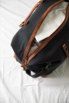 Recycled polyester weekend travel bag dark grey colour ambient view