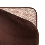 Elegant padded, branded laptop sleeve, 16” brown colour