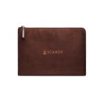 Elegant padded, branded laptop sleeve, 16” brown colour