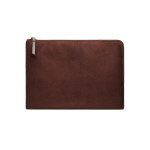 Elegant padded, branded laptop sleeve, 16” brown colour
