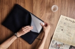 Elegant padded, branded laptop sleeve, 16” blue colour