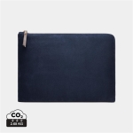 Elegant padded, branded laptop sleeve, 16” blue colour