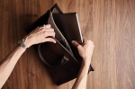 Quality padded laptop case with your logo, 15” brown colour