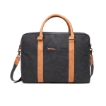 Elegant padded recycled laptop briefcase, 16” black colour