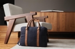 Elegant padded recycled laptop briefcase, 16” navy-blue colour