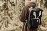 Premium recycled cooler backpack with multiple pockets black colour