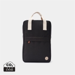 Premium recycled cooler backpack with multiple pockets black colour
