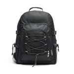 Polyester cooler backpack with multiple compartments black colour