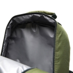 Polyester cooler backpack with multiple compartments green colour