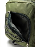 Polyester cooler backpack with multiple compartments green colour
