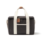 Recycled cooler bag basket with shoulder strap black colour