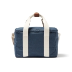 Recycled cooler bag basket with shoulder strap blue colour
